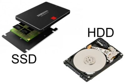 Picture of an HDD and SSD