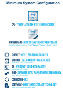 Intel Optane Memory System Requirements