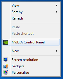 can only access nvidia control panel windows 10